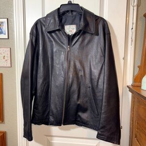 Vera Pelle Italian Genuine Leather Jacket Black | Made in Italy | M